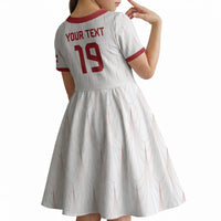 Custom World Football 2026 Austria Kid Short Sleeve Dress Austrian Eagles White Glory