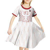 Custom World Football 2026 Austria Kid Short Sleeve Dress Austrian Eagles White Glory