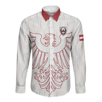 Custom World Football 2026 Austria Long Sleeve Button Shirt Austrian Eagles White Glory