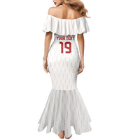 Custom World Football 2026 Austria Mermaid Dress Austrian Eagles White Glory