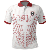 Custom World Football 2026 Austria Polo Shirt Austrian Eagles White Glory