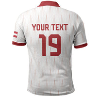 Custom World Football 2026 Austria Polo Shirt Austrian Eagles White Glory