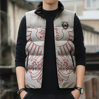 Custom World Football 2026 Austria Sleeveless Puffer Jacket Austrian Eagles White Glory