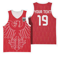 Custom World Football 2026 Austria Basketball Jersey Austrian Eagles Red Glory