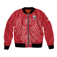 Custom World Football 2026 Austria Bomber Jacket Austrian Eagles Red Glory