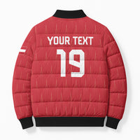 Custom World Football 2026 Austria Bomber Puffer Jacket Austrian Eagles Red Glory