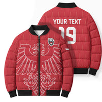 Custom World Football 2026 Austria Bomber Puffer Jacket Austrian Eagles Red Glory