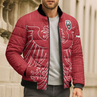Custom World Football 2026 Austria Bomber Puffer Jacket Austrian Eagles Red Glory