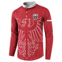 Custom World Football 2026 Austria Button Sweatshirt Austrian Eagles Red Glory