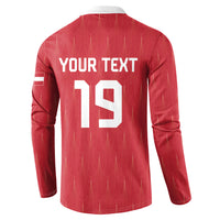 Custom World Football 2026 Austria Button Sweatshirt Austrian Eagles Red Glory