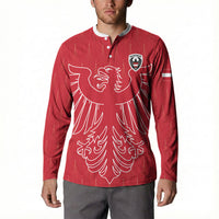 Custom World Football 2026 Austria Button Sweatshirt Austrian Eagles Red Glory