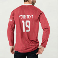Custom World Football 2026 Austria Button Sweatshirt Austrian Eagles Red Glory