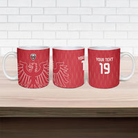 Custom World Football 2026 Austria Ceramic Mug Austrian Eagles Red Glory