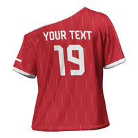 Custom World Football 2026 Austria Cross Shoulder Shirt Austrian Eagles Red Glory