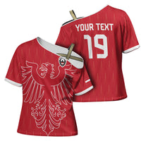 Custom World Football 2026 Austria Cross Shoulder Shirt Austrian Eagles Red Glory