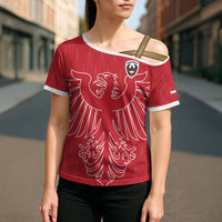 Custom World Football 2026 Austria Cross Shoulder Shirt Austrian Eagles Red Glory