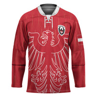 Custom World Football 2026 Austria Hockey Jersey Austrian Eagles Red Glory