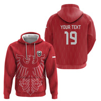 Custom World Football 2026 Austria Hoodie Austrian Eagles Red Glory