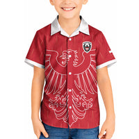 Custom World Football 2026 Austria Kid Hawaiian Shirt Austrian Eagles Red Glory