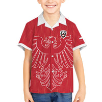 Custom World Football 2026 Austria Kid Hawaiian Shirt Austrian Eagles Red Glory