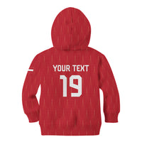 Custom World Football 2026 Austria Kid Hoodie Austrian Eagles Red Glory