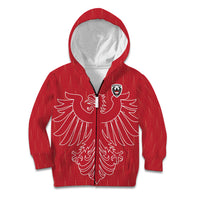 Custom World Football 2026 Austria Kid Hoodie Austrian Eagles Red Glory