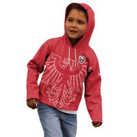 Custom World Football 2026 Austria Kid Hoodie Austrian Eagles Red Glory