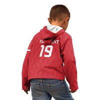 Custom World Football 2026 Austria Kid Hoodie Austrian Eagles Red Glory