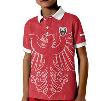 Custom World Football 2026 Austria Kid Polo Shirt Austrian Eagles Red Glory