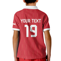 Custom World Football 2026 Austria Kid Polo Shirt Austrian Eagles Red Glory