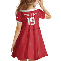 Custom World Football 2026 Austria Kid Short Sleeve Dress Austrian Eagles Red Glory
