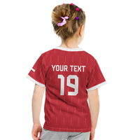 Custom World Football 2026 Austria Kid T Shirt Austrian Eagles Red Glory