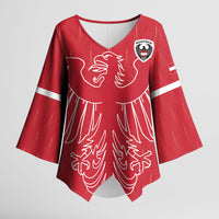 Custom World Football 2026 Austria Kimono Sleeve Blouse Austrian Eagles Red Glory