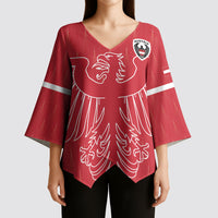 Custom World Football 2026 Austria Kimono Sleeve Blouse Austrian Eagles Red Glory