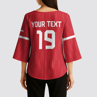Custom World Football 2026 Austria Kimono Sleeve Blouse Austrian Eagles Red Glory
