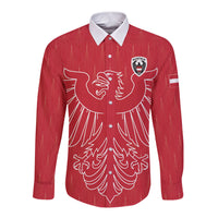Custom World Football 2026 Austria Long Sleeve Button Shirt Austrian Eagles Red Glory