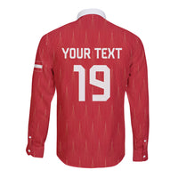 Custom World Football 2026 Austria Long Sleeve Button Shirt Austrian Eagles Red Glory