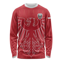Custom World Football 2026 Austria Long Sleeve Shirt Austrian Eagles Red Glory