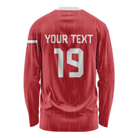 Custom World Football 2026 Austria Long Sleeve Shirt Austrian Eagles Red Glory