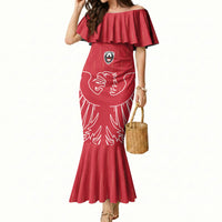 Custom World Football 2026 Austria Mermaid Dress Austrian Eagles Red Glory