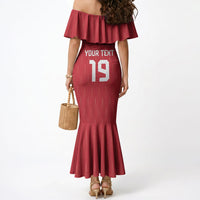 Custom World Football 2026 Austria Mermaid Dress Austrian Eagles Red Glory