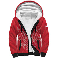 Custom World Football 2026 Austria Sherpa Hoodie Austrian Eagles Red Glory