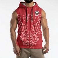 Custom World Football 2026 Austria Sleeveless Hoodie Austrian Eagles Red Glory