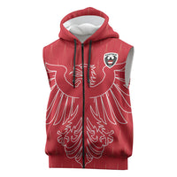 Custom World Football 2026 Austria Sleeveless Zip Hoodie Austrian Eagles Red Glory