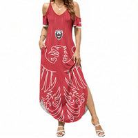 Custom World Football 2026 Austria Summer Maxi Dress Austrian Eagles Red Glory