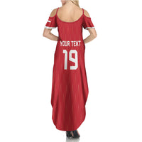 Custom World Football 2026 Austria Summer Maxi Dress Austrian Eagles Red Glory