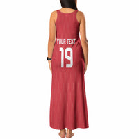 Custom World Football 2026 Austria Tank Maxi Dress Austrian Eagles Red Glory