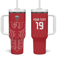 Custom World Football 2026 Austria Tumbler With Handle Austrian Eagles Red Glory