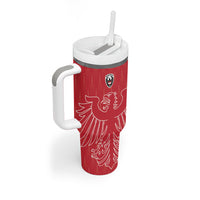 Custom World Football 2026 Austria Tumbler With Handle Austrian Eagles Red Glory
