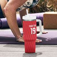 Custom World Football 2026 Austria Tumbler With Handle Austrian Eagles Red Glory
